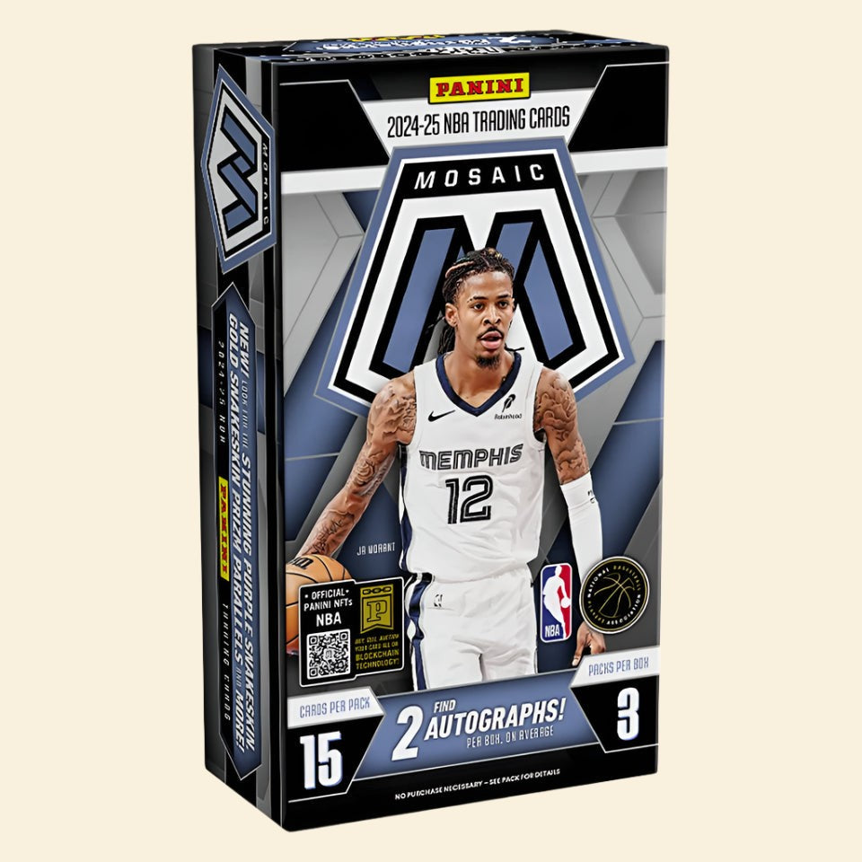 2024-25 Panini Mosaic Basketball Hobby Box, 3 packs of 15 cards