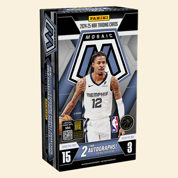 2024-25 Panini Mosaic Basketball Hobby Box, 3 packs of 15 cards