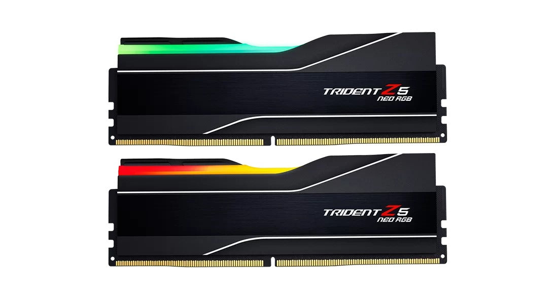 G.SKILL Trident Z5 Neo RGB 32GB DDR5-6000 CL30 memory kit F5-6000J3038F16GX2-TZ5NR, two black modules