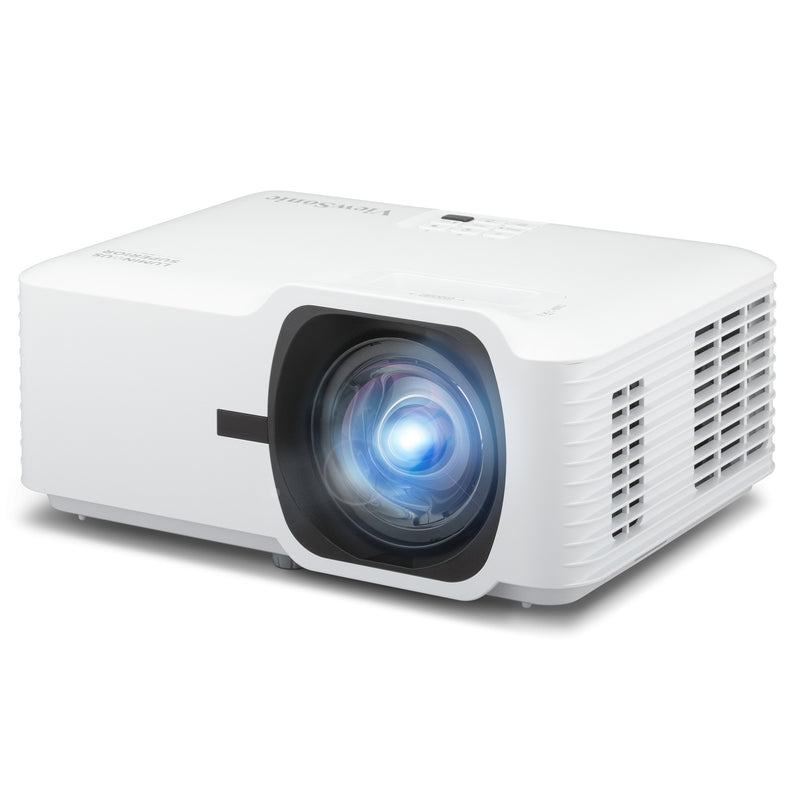 ViewSonic LSD400HD-ST short throw laser projector, front three-quarter view